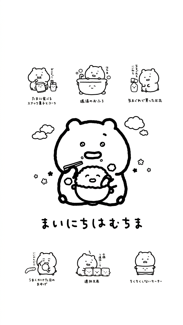 in hình tô màu sumikko gurashi cho bé 3 tuổi