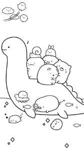 mẫu hình tô màu sumikko gurashi cho bé