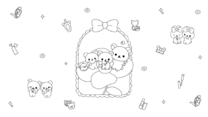 in tranh tô màu sumikko gurashi cho bé 5 tuổi