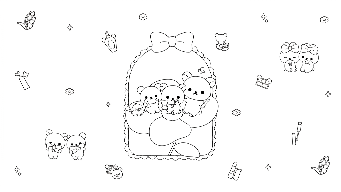 in tranh tô màu sumikko gurashi cho bé 5 tuổi