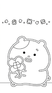 hình tô màu sumikko gurashi cho bé 7-8 tuổi