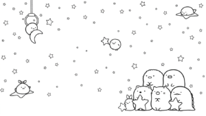 tranh tô màu sumikko gurashi cho bé 7-8 tuổi