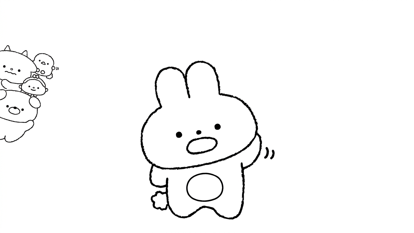 mẫu hình tô màu sumikko gurashi cho bé