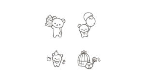 in hình tô màu sumikko gurashi cho bé 6 tuổi