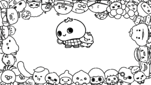 hình tô màu sumikko gurashi cho bé 4 tuổi