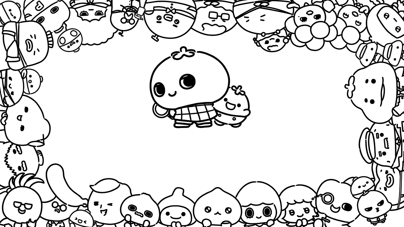 hình tô màu sumikko gurashi cho bé 4 tuổi