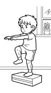 hình tô màu tập thể dục cho bé 5 tuổi miễn phí