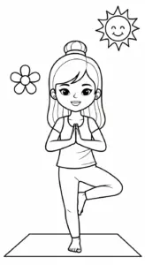 tải tranh tô màu tập thể dục cho bé 5 tuổi