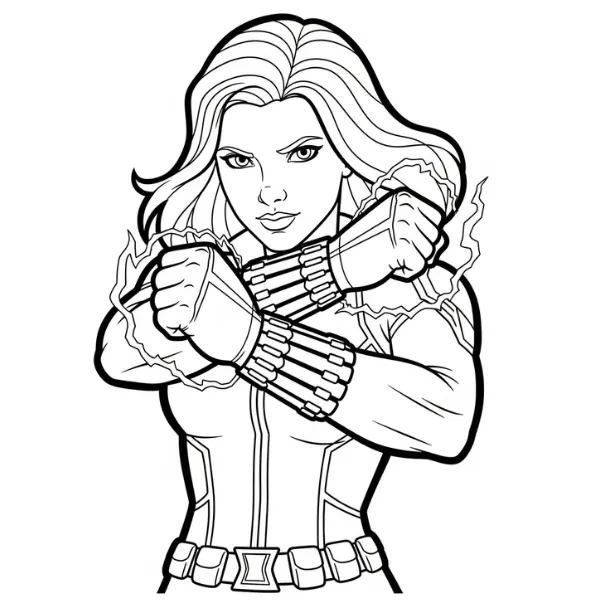 Tranh tô màu Black Widow