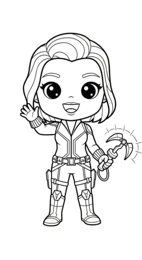 tranh tô màu Black Widow rõ nét