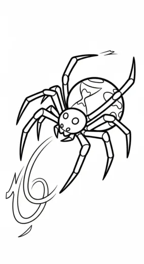 tranh tô màu Black Widow cho bé 3 tuổi