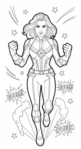 download hình tô màu Tranh Tô Màu Captain Marvel 32 chất lượng cao