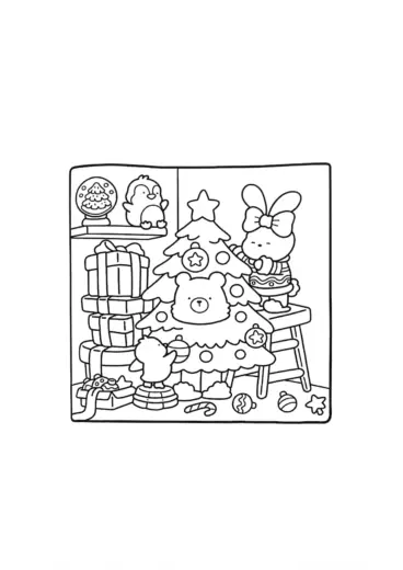 mẫu hình tô màu CozyFriend cho bé