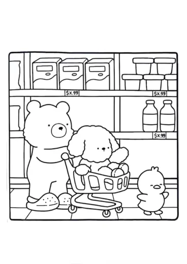 tranh tô màu CozyFriend cho bé 6 tuổi chất lượng cao