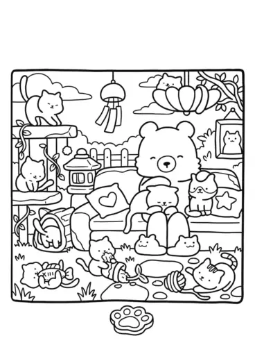 file tranh tô màu CozyFriend cho bé in