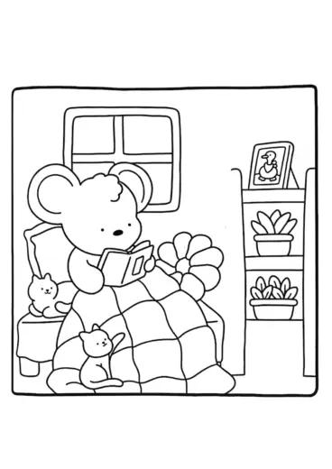 mẫu hình tô màu CozyFriend cho bé