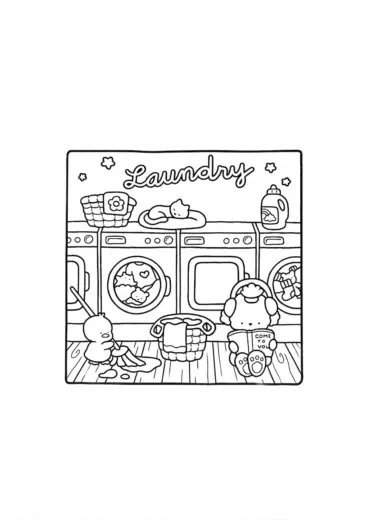 tải file tranh tô màu CozyFriend