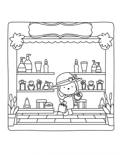 tranh tô màu Cửa Hàng Dozy Cute cho bé 3 tuổi chất lượng cao