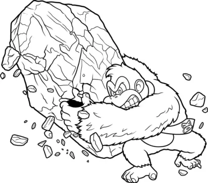 tải tranh tô màu Tranh Tô Màu Donkey Kong 28 cho bé 8 tuổi