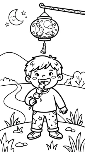 tải tranh tô màu Tranh Tô Màu Kẹo Hồ Lô 11 cho bé 6 tuổi