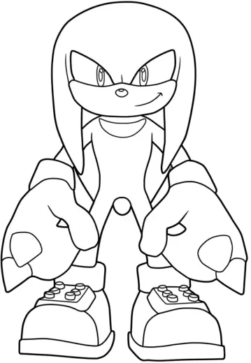 hình tô màu Tranh Tô Màu Knuckles 18 cho bé 8 tuổi