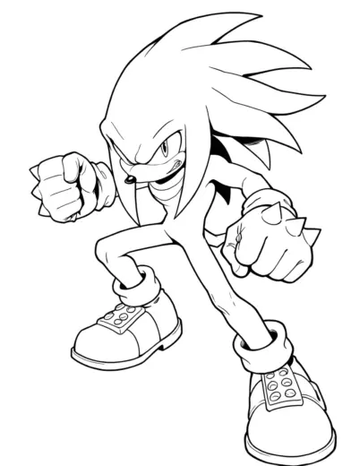 tranh tô màu Tranh Tô Màu Knuckles 2 cho bé mới nhất