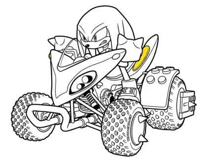 in hình tô màu Tranh Tô Màu Knuckles 21 chất lượng cao