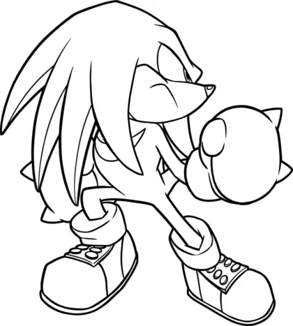 tải hình tô màu Tranh Tô Màu Knuckles 24