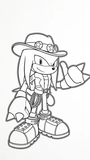 tranh tô màu Tranh Tô Màu Knuckles 29 cho bé 8 tuổi