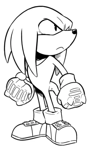 tải hình tô màu Tranh Tô Màu Knuckles 36 cho bé 8 tuổi