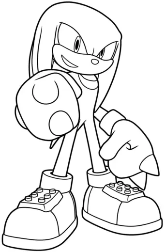 hình tô màu Tranh Tô Màu Knuckles 6 tập tô