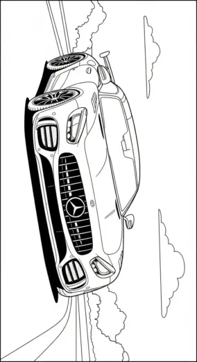 file hình tô màu Tranh Tô Màu Mercedes 12 cho bé in