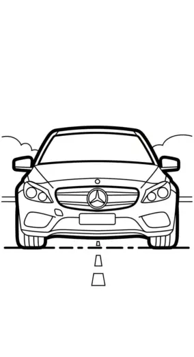 download hình tô màu Tranh Tô Màu Mercedes 14 chất lượng cao