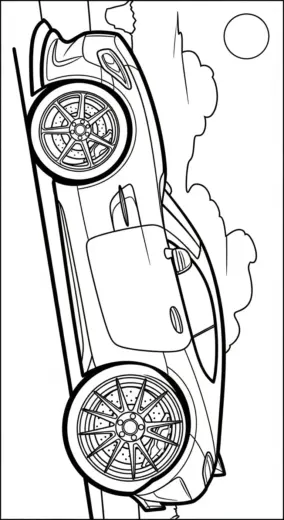hình tô màu Tranh Tô Màu Mercedes 21 cho bé 6 tuổi