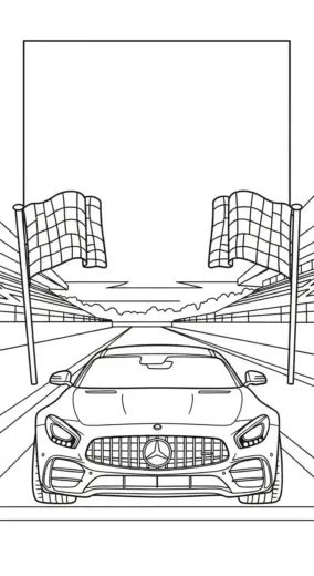tranh tô màu Tranh Tô Màu Mercedes 22 cho bé 7-8 tuổi