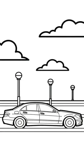 file pdf tranh tô màu Tranh Tô Màu Mercedes 23 cho bé