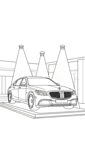 tải tranh tô màu Tranh Tô Màu Mercedes 27 chất lượng cao