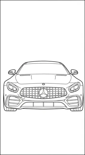 in hình tô màu Tranh Tô Màu Mercedes 30