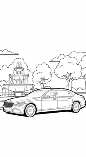 tranh tô màu Tranh Tô Màu Mercedes 35 cho bé 8 tuổi