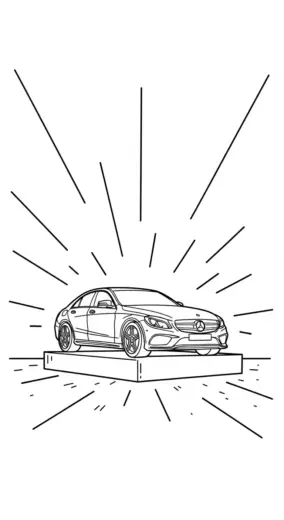 download tranh tô màu Tranh Tô Màu Mercedes 4 chất lượng cao