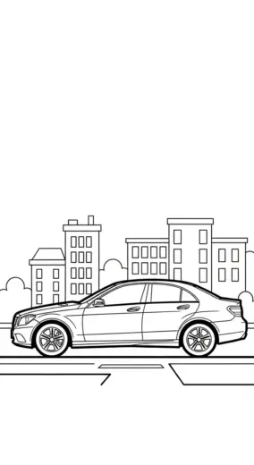 tải tranh tô màu Tranh Tô Màu Mercedes 42