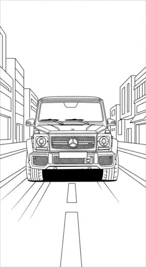 tải hình tô màu Tranh Tô Màu Mercedes 44 cho bé