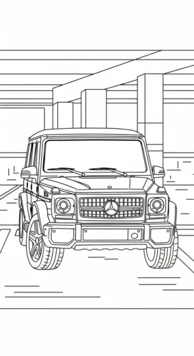 hình tô màu Tranh Tô Màu Mercedes 7 cho bé tải về