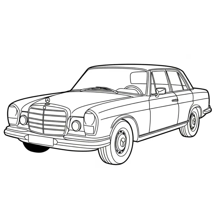 Tranh tô màu Mercedes
