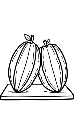in tranh tô màu Quả Khế
