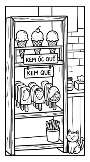 tranh tô màu Tranh Tô Màu Que Kem 24 cho bé 5 tuổi