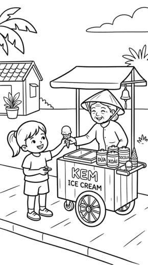 hình tô màu Tranh Tô Màu Que Kem 29 cho bé 5 tuổi