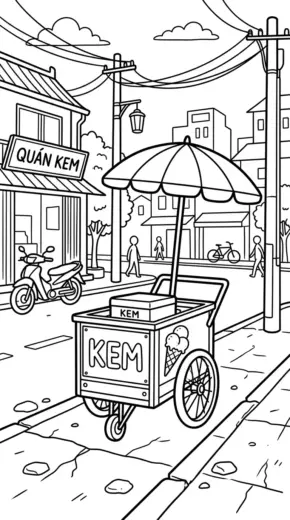 hình tô màu Tranh Tô Màu Que Kem 6 cho bé đơn giản