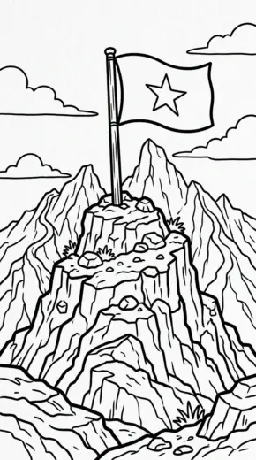 tải tranh tô màu Quốc Kỳ Việt Nam cho bé