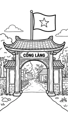 tải hình tô màu Quốc Kỳ Việt Nam cho bé chất lượng cao